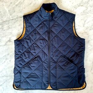 J Crew Authentic Outerwear Men’s Quilted Vest in Navy